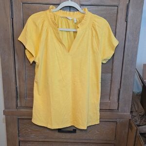 Soft Surroundings Yellow Pullover Tee Top